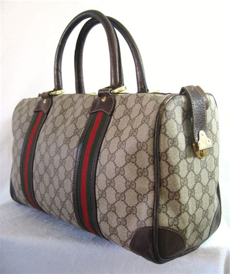 vintage gucci luggage|vintage gucci overnight bag.